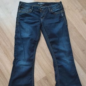 SILVER JEANS - dark wash, flare leg